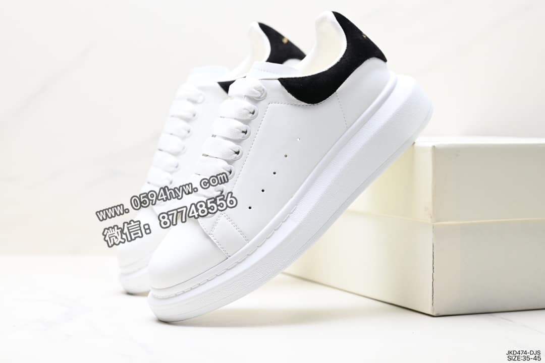 麦昆, 小白鞋, Sneakers, McQueen, KD, Alexander McQueen, 2090 - Alexander McQueen Sole Leather Sneakers 低帮 厚底 白色 货号：JKD474-DJS