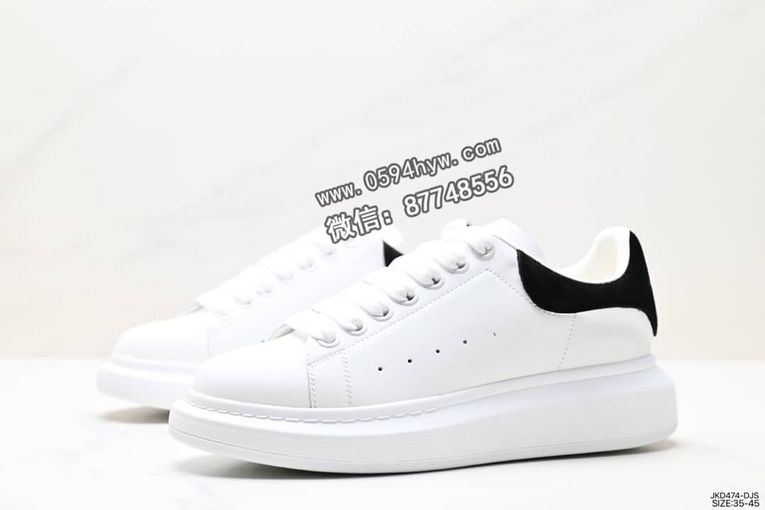 麦昆, 小白鞋, Sneakers, McQueen, KD, Alexander McQueen, 2090 - Alexander McQueen Sole Leather Sneakers 低帮 厚底 白色 货号：JKD474-DJS