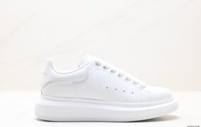 Alexander McQueen Sole Leather Sneakers 低帮厚底 休闲运动小白鞋
