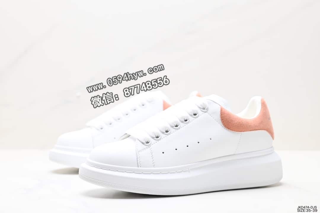 麦昆, 小白鞋, Sneakers, McQueen, KD, Alexander McQueen - Alexander McQueen Sole Leather Sneakers 低帮厚底 小白鞋 尺码 35-39 ID：JKD474-DJS