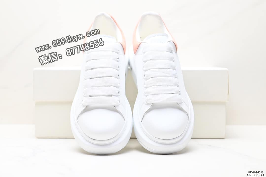 麦昆, 小白鞋, Sneakers, McQueen, KD, Alexander McQueen - Alexander McQueen Sole Leather Sneakers 低帮厚底 小白鞋 尺码 35-39 ID：JKD474-DJS