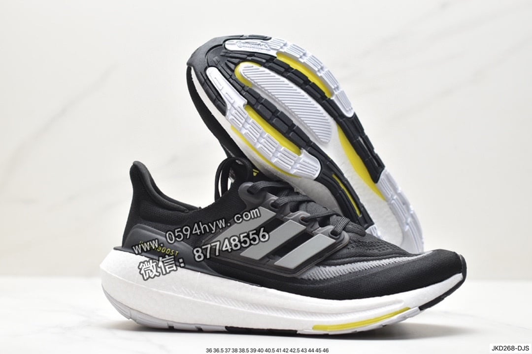 跑鞋, 慢跑鞋, Ultraboost, HQ6340, Boost, adidas Ultraboost Light, Adidas - Adidas ULTRABOOST LIGHT 轻弹系列低帮袜套式针织透气缓震休闲运动慢跑鞋 "白蓝橙" 货号: HQ6340