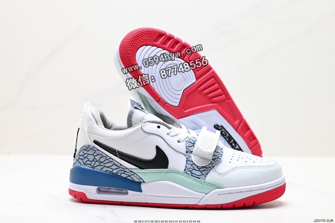 耐克, 篮球鞋, 乔丹, Nike Air, NIKE, Legacy 312, Jordan Legacy 312 Low, Jordan Legacy 312, Jordan, Air Jordan 3, Air Jordan 1, Air Jordan, 2023 - Nike Air Jordan Legacy 312 Low 白绿 休闲运动篮球鞋 货号：FN3407-161