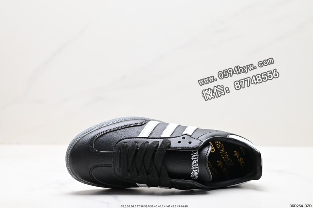 联名, SAMBA, Originals, Original, Fucking Awesome, adidas Originals, Adidas - Fucking Awesome Adidas Originals 联名 Samba 鞋 简约 黑白色 货号：ID7339 尺码：35-45 ID: DRD254-DZD