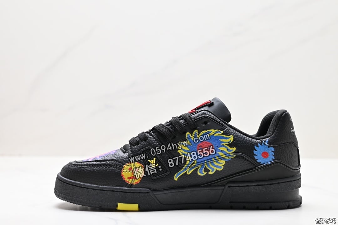 运动鞋, 路易威登, 板鞋, 休闲运动鞋, Louis Vuitton Trainer Sneaker Low, Louis Vuitton Trainer, Louis Vuitton, KD3, KD, AI, 2023 - LV路易威登 Trainer Sneaker Low 百搭板鞋 尺码: 40-45 ID: JKD355-DZD