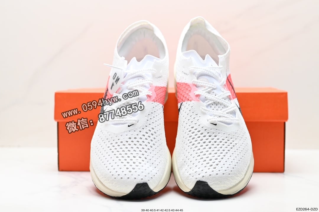 马拉松, 跑鞋, ZoomX Vaporfly, ZoomX, Zoom, Vaporweave, VaporFly, Swoosh - ZoomX Vaporfly Next% 马拉松跑鞋 鞋面材质：Vaporweave 科技 鞋带系统：非对称 鞋带系统、泡棉护垫 鞋头设计：超大 Swoosh 点缀 外观设计：流线型
货号: FD6556-100
尺码: 39-45
ID: EZD264-DZD