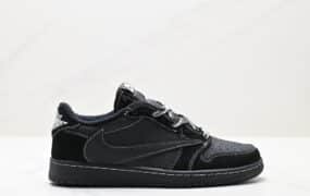 fragment design x Travis Scott x Nike Air Jordan 1 Low OG SP “Black/Green Toe“ AJ1 低帮篮球鞋 货号 FZ3124-200