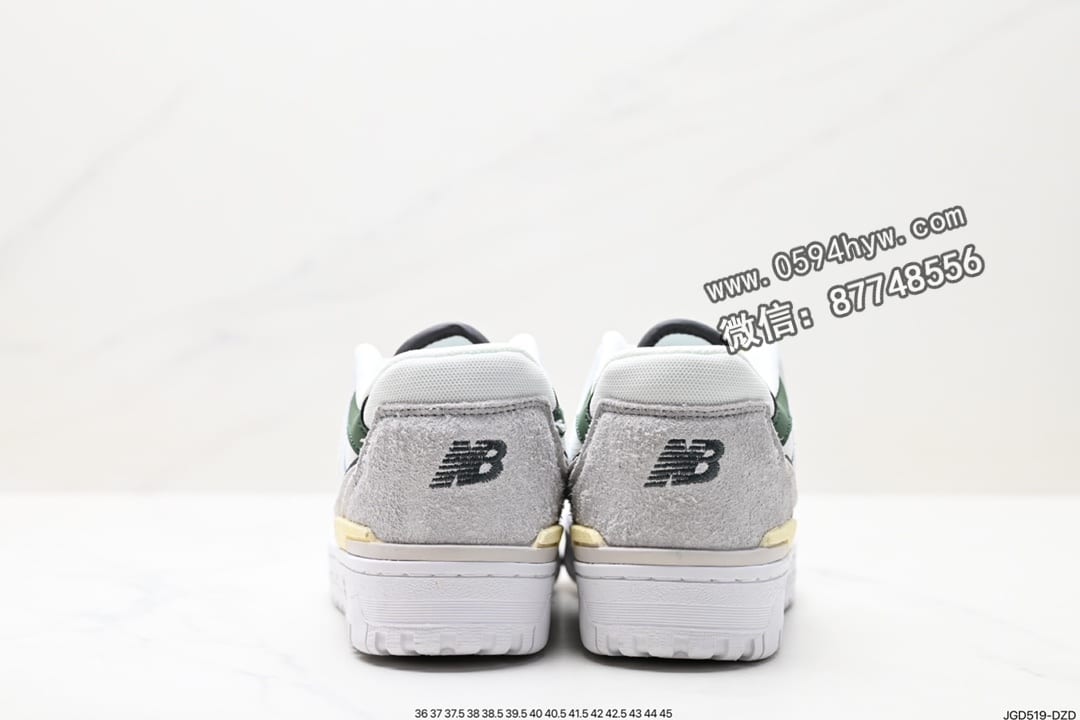 跑鞋, 中性跑鞋, New Balance, 2023 - New Balance 55系列 皮面中性休闲跑鞋 白黄绿 货号：BBW550SG