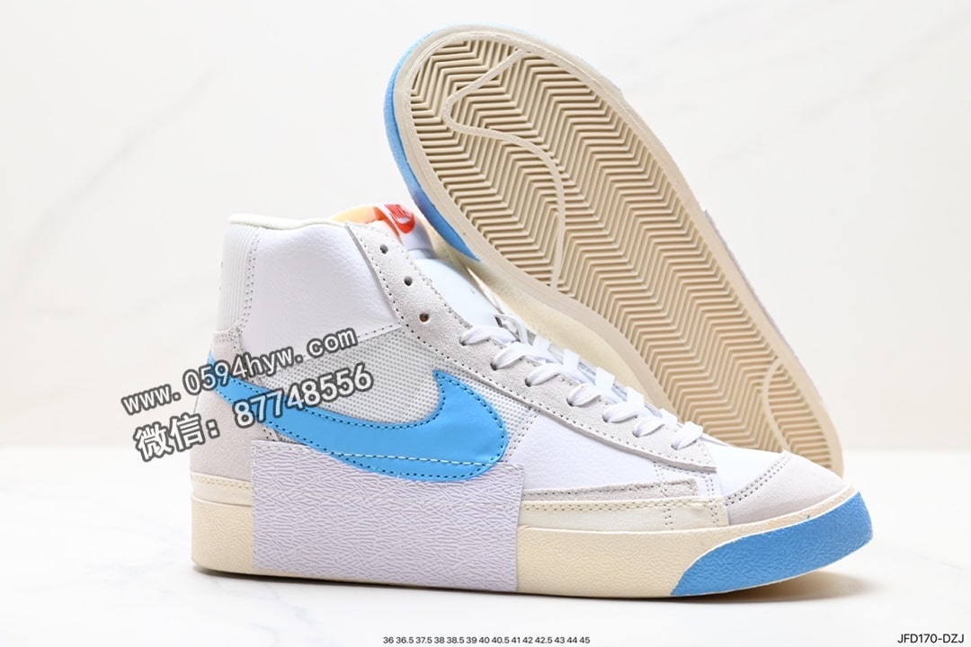 高帮板鞋, 高帮, 耐克, 板鞋, 开拓者, 休闲鞋, Zoom, Nike SB Blazer, Nike SB, NIKE, Blazer, 2023 - 耐克 Grant Taylor X Nike SB Blazer Zoom Mid Pro Qs 黑棕 时尚潮流休闲高帮板鞋 简约学院魅力 秋季配色 货号: DQ7673-100