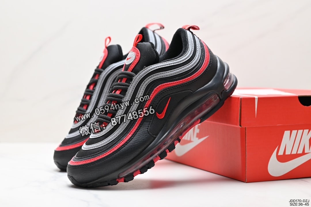 运动鞋, 耐克, 休闲运动鞋, Swoosh, Nike Air Max 97, Nike Air Max, Nike Air, Air Max 97, Air Max, AI, 2023 - 耐克 Air Max 97 小勾子弹休闲运动鞋 货号：JDD170-DZJ