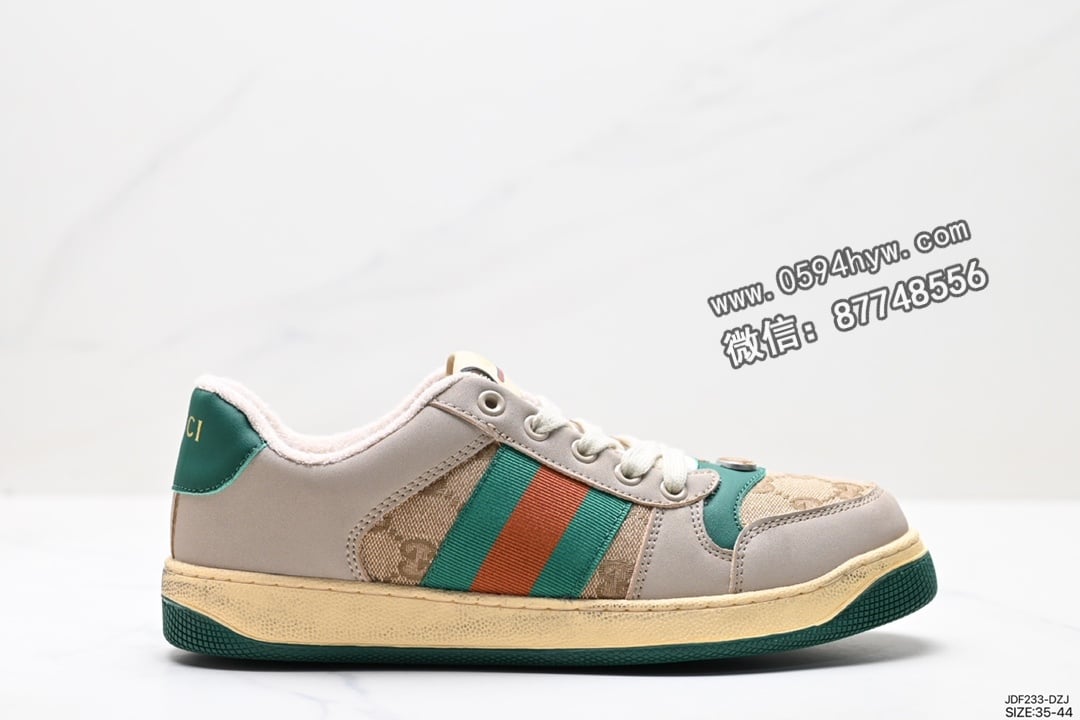 古奇 Gucci Distressed Screener sneaker 古驰小脏鞋系列 绿盒版本 经典原型复古百搭做旧小脏板鞋复古学院风 怀旧版
ID:JDF233-DZJ