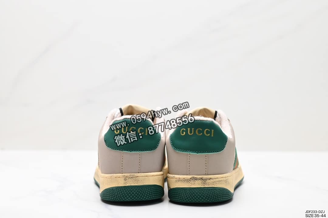 板鞋, 古驰小脏鞋, 古驰, 做旧, Gucci Distressed Screener sneaker, Gucci - 古奇 Gucci Distressed Screener sneaker 古驰小脏鞋系列 绿盒版本 经典原型复古百搭做旧小脏板鞋复古学院风 怀旧版
ID:JDF233-DZJ