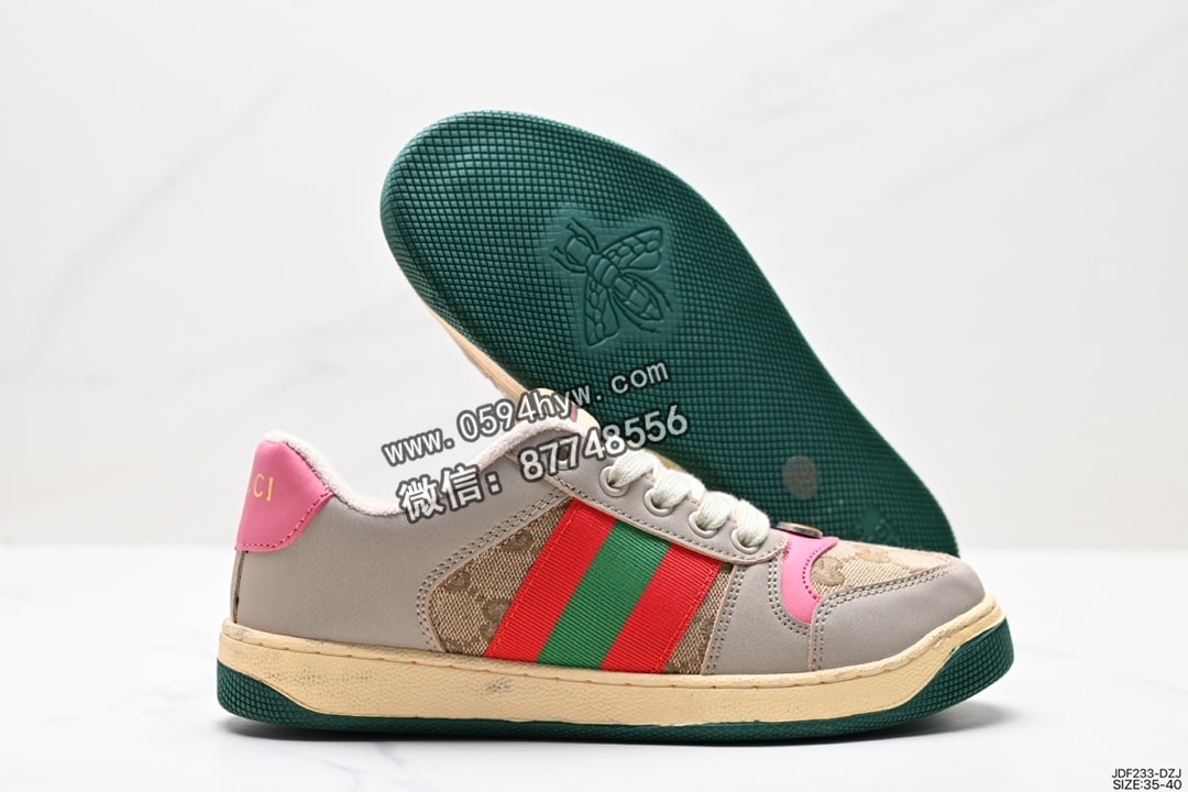 板鞋, 古驰, 做旧, Gucci Distressed Screener sneaker, Gucci - 古奇 Gucci Distressed Screener sneaker 绿盒版本 系列 经典原型复古 百搭做旧 小脏板鞋 复古学院风 怀旧版
货号：ID:JDF233-DZJ