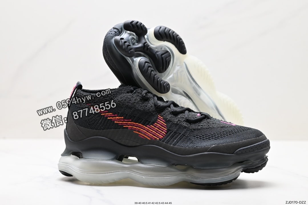 跑鞋, 慢跑鞋, Nike Air Max, Nike Air, NIKE, Flyknit, Black, Air Max - Nike Air Max Scorpion Flyknit Phantom/Black/Light Cream 天蝎座系列增高低帮休闲运动慢跑鞋 货号：DJ47021-001