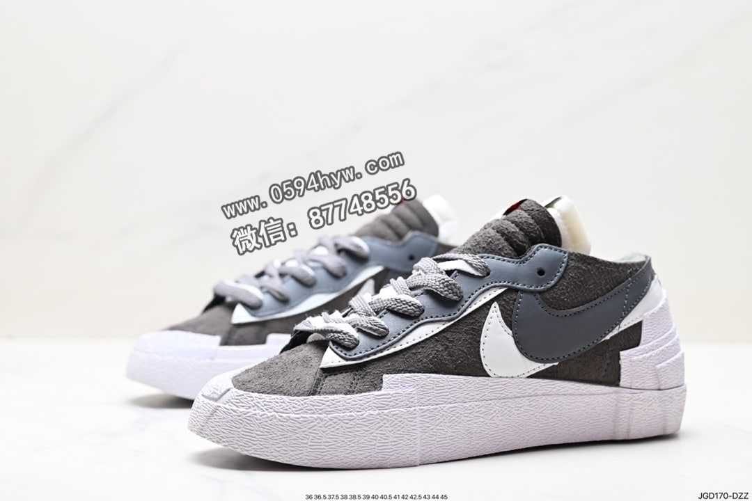 板鞋, 开拓者, 低帮板鞋, Sacai X nike Blazer Low, Sacai, Nike Blazer, NIKE, Blazer - SACAI x Nike Blazer Low 重叠设计开拓者低帮板鞋 货号：DM7901-100