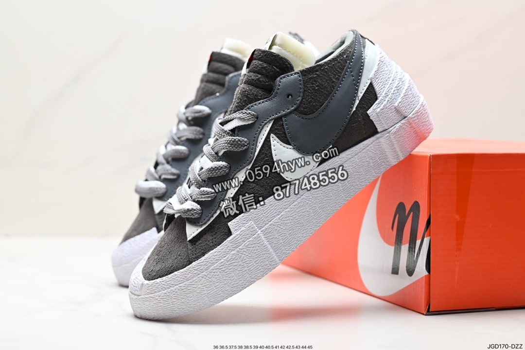 板鞋, 开拓者, 低帮板鞋, Sacai X nike Blazer Low, Sacai, Nike Blazer, NIKE, Blazer - SACAI x Nike Blazer Low 重叠设计开拓者低帮板鞋 货号：DM7901-100