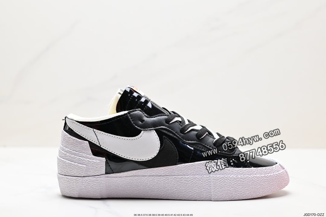 SACAI x Nike Blazer Low 双配色板鞋 货号：DM7901-100