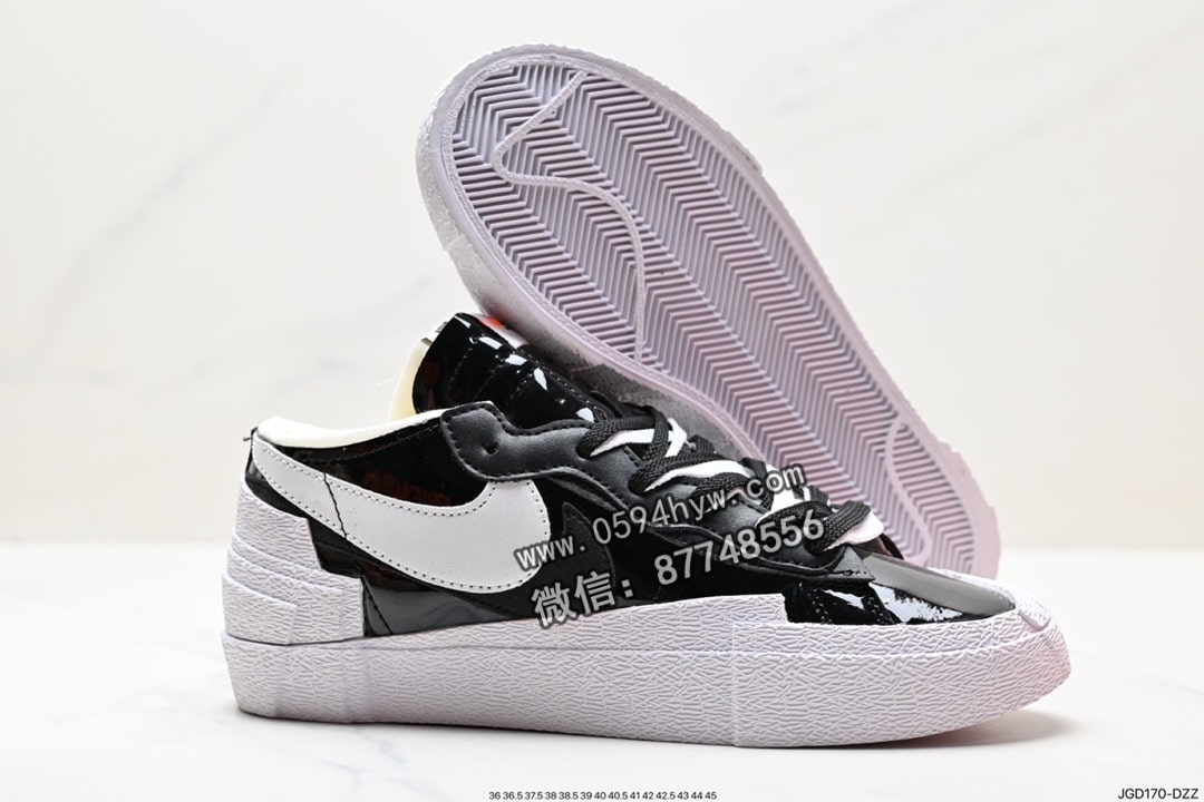 板鞋, Sacai X nike Blazer Low, Sacai, Nike Blazer Low, Nike Blazer, NIKE, Blazer, AI - SACAI x Nike Blazer Low 双配色板鞋 货号：DM7901-100