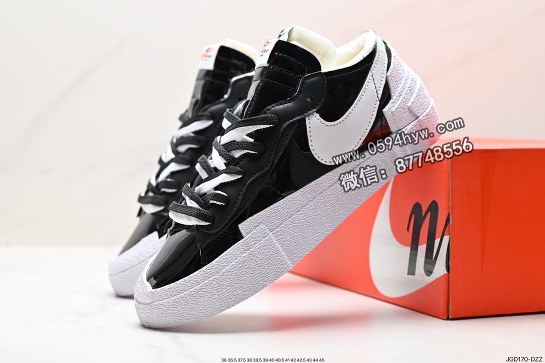 板鞋, Sacai X nike Blazer Low, Sacai, Nike Blazer Low, Nike Blazer, NIKE, Blazer, AI - SACAI x Nike Blazer Low 双配色板鞋 货号：DM7901-100