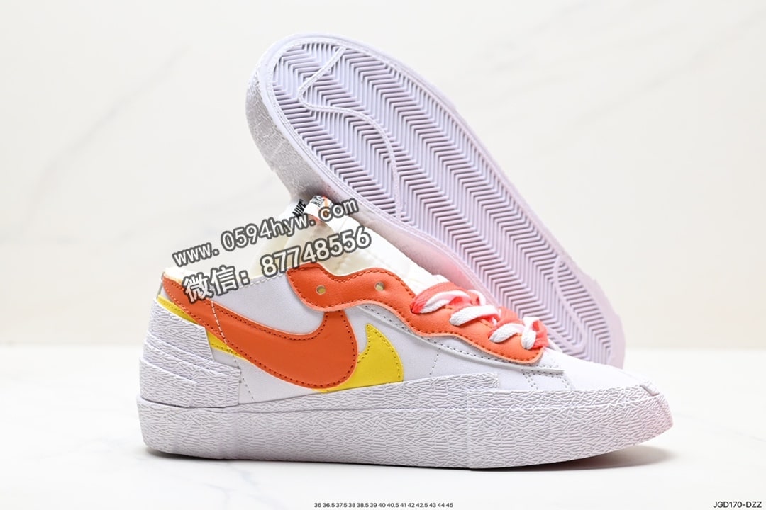 板鞋, Sacai X nike Blazer Low, Sacai, Nike Blazer Low, Nike Blazer, NIKE, Blazer, AI - SACAI x Nike Blazer Low 双配色板鞋
货号：DM7901-100
尺码：36-45
ID：JGD170-DZZ