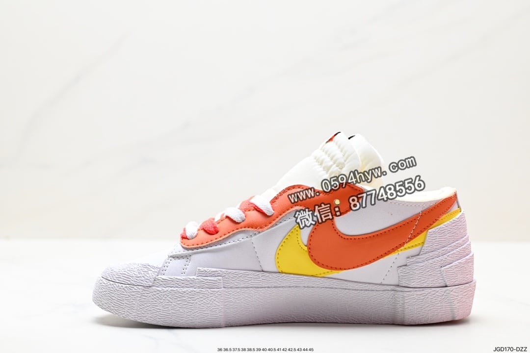 板鞋, Sacai X nike Blazer Low, Sacai, Nike Blazer Low, Nike Blazer, NIKE, Blazer, AI - SACAI x Nike Blazer Low 双配色板鞋
货号：DM7901-100
尺码：36-45
ID：JGD170-DZZ