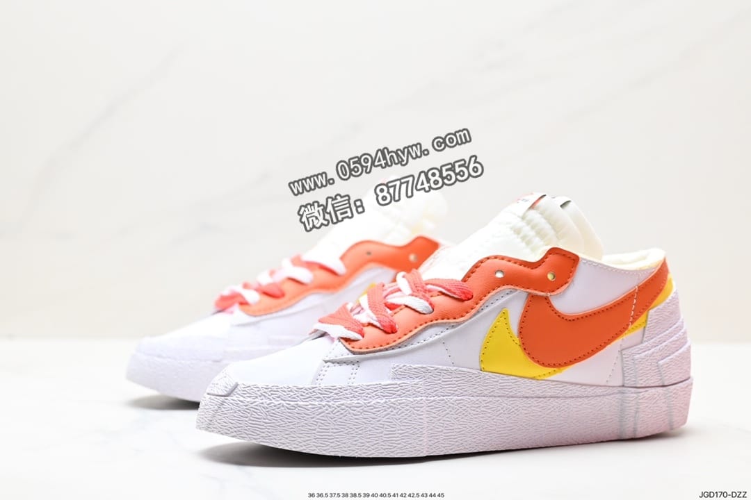 板鞋, Sacai X nike Blazer Low, Sacai, Nike Blazer Low, Nike Blazer, NIKE, Blazer, AI - SACAI x Nike Blazer Low 双配色板鞋
货号：DM7901-100
尺码：36-45
ID：JGD170-DZZ