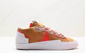 SACAI Nike Blazer Low 叠层板鞋 双配色 货号：DM7901-100