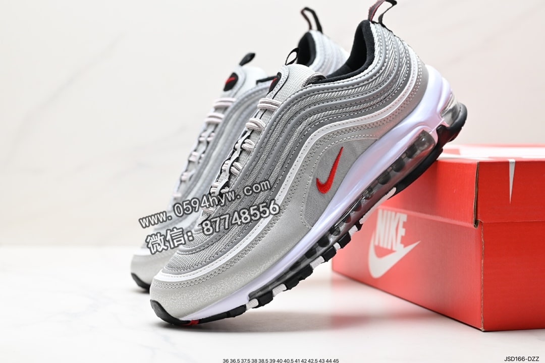 运动鞋, Nike Air Max 97, Nike Air Max, Nike Air, NIKE, Air Max 97, Air Max, AI - NIKE Air Max 97 原装批次子弹拆解原鞋开发 系列 鞋子类型：运动鞋  鞋帮高度：低帮  货号：884421-001 尺码：36-45  ID：JSD166-DZZ