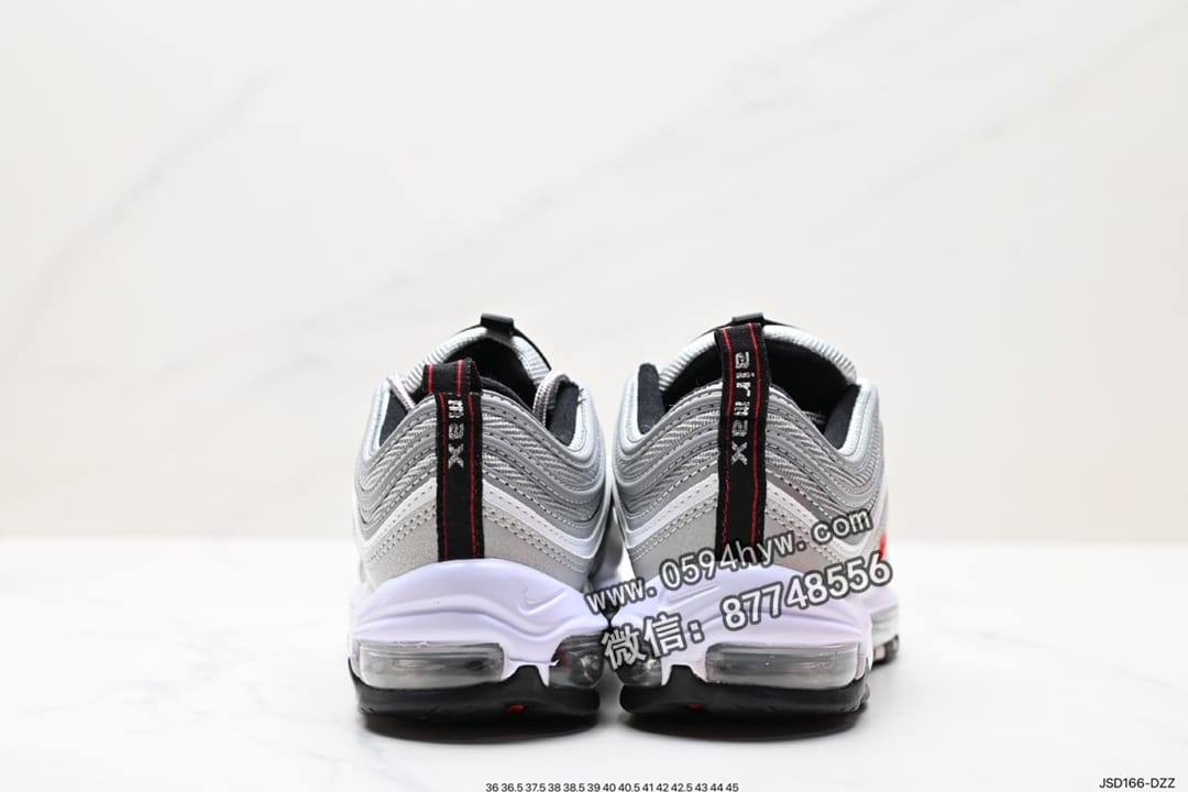 运动鞋, Nike Air Max 97, Nike Air Max, Nike Air, NIKE, Air Max 97, Air Max, AI - NIKE Air Max 97 原装批次子弹拆解原鞋开发 系列 鞋子类型：运动鞋  鞋帮高度：低帮  货号：884421-001 尺码：36-45  ID：JSD166-DZZ