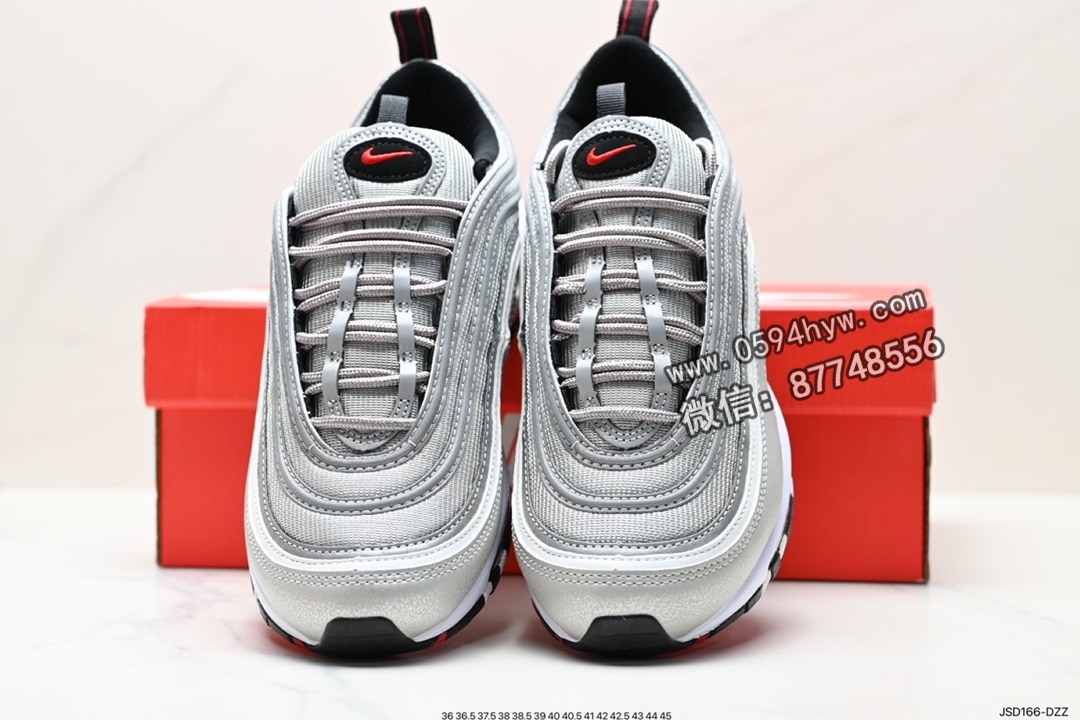 运动鞋, Nike Air Max 97, Nike Air Max, Nike Air, NIKE, Air Max 97, Air Max, AI - NIKE Air Max 97 原装批次子弹拆解原鞋开发 系列 鞋子类型：运动鞋  鞋帮高度：低帮  货号：884421-001 尺码：36-45  ID：JSD166-DZZ