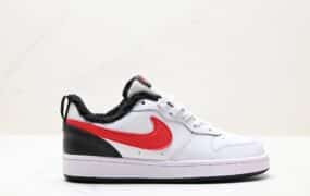 耐克 Nike Court Borough Low 2 学院系列 休闲运动 皮革 板鞋 米白黑赛车蓝荧光绿 FB1394-101