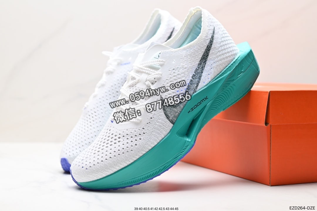 马拉松, 跑鞋, ZoomX Vaporfly, ZoomX, Zoom, Vaporweave, VaporFly, Swoosh - ZoomX Vaporfly Next% 3 马拉松跑鞋 鞋面全新 Vaporweave 科技 非对称的鞋带系统 泡棉护垫 超大的 Swoosh 点缀 流线型外观设计
货号: DV4129-102
尺码: 39-45
ID: EZD264-DZE