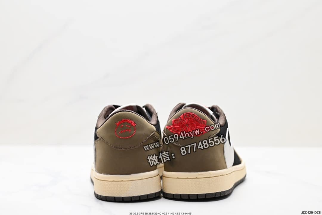 篮球鞋, 倒勾, 低帮篮球鞋, Travis Scott, Jordan, Air Jordan 1, Air Jordan, AI - Travis Scott x Air Jordan 1 “ Reverse Mocha ” 倒勾 低帮篮球鞋 货号：DM7866-140