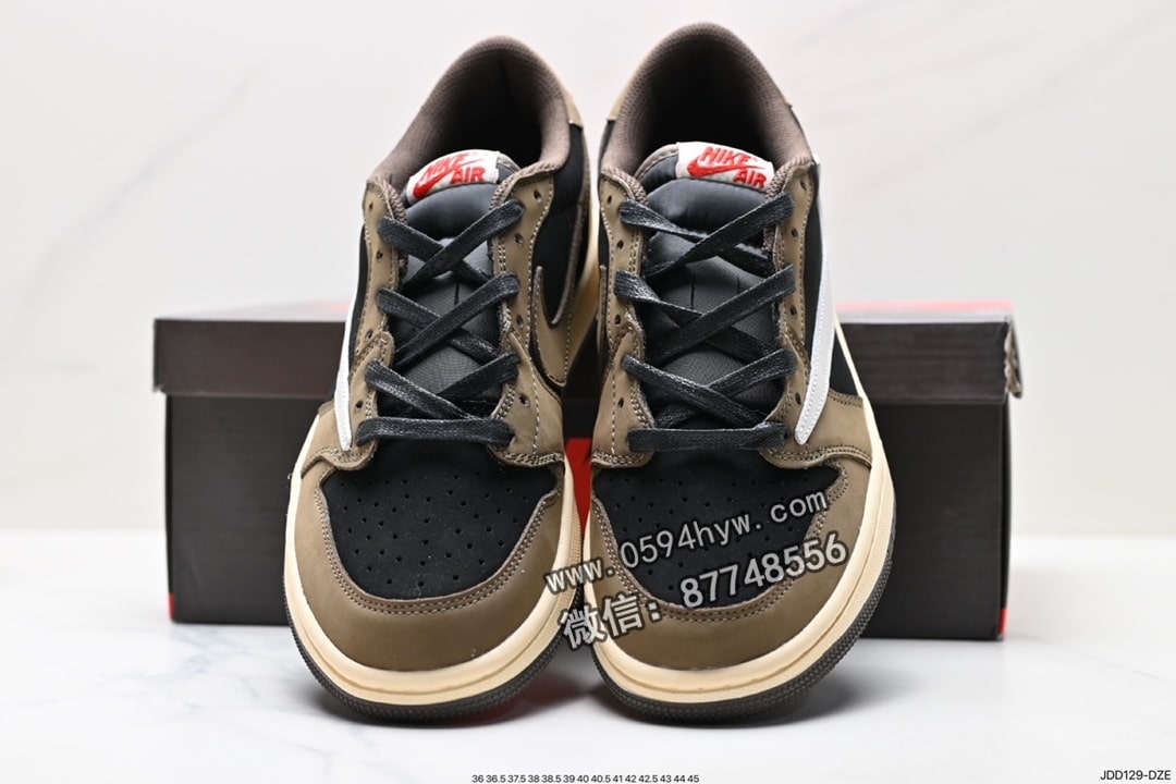 篮球鞋, 倒勾, 低帮篮球鞋, Travis Scott, Jordan, Air Jordan 1, Air Jordan, AI - Travis Scott x Air Jordan 1 “ Reverse Mocha ” 倒勾 低帮篮球鞋 货号：DM7866-140