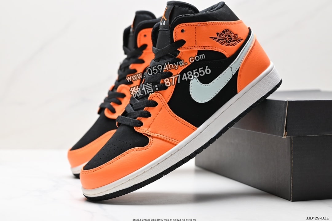 篮球鞋, Jordan, Air Jordan 1 Mid, Air Jordan 1, Air Jordan, AI - Air Jordan 1 Mid 绿黄中帮篮球鞋 货号: 554724-062