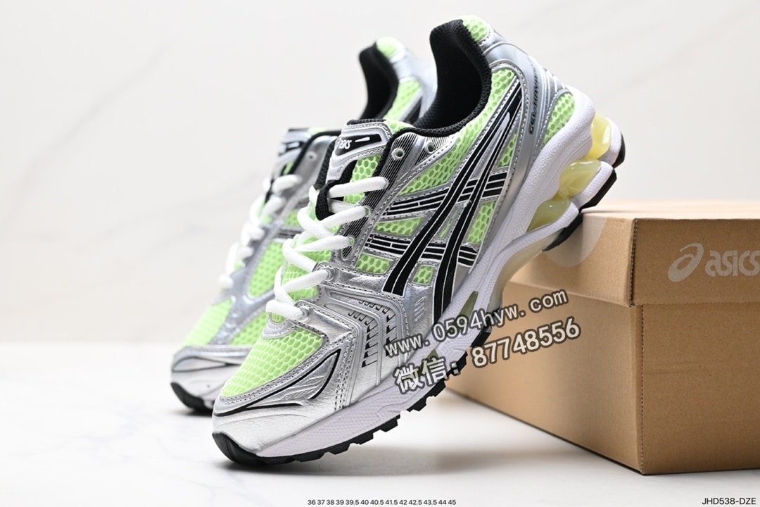 运动鞋, 跑鞋, 专业跑鞋, Kayano, Asics Gel, Asics - Asics Gel-Kayano 14 版本 银灰绿 运动休闲透气专业跑鞋 货号: 1202A056-109