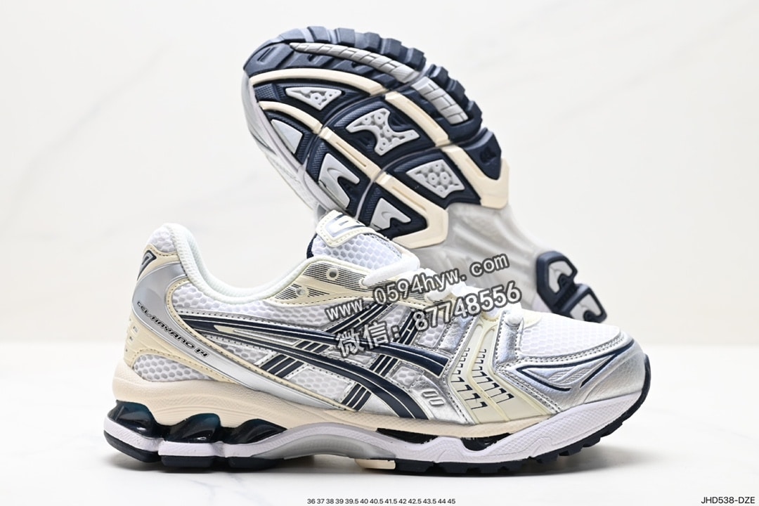 跑鞋, 专业跑鞋, Kayano, Asics Gel, Asics - Asics Gel-Kayano 14 银灰绿 版本 专业跑鞋 货号: 1202A056-109