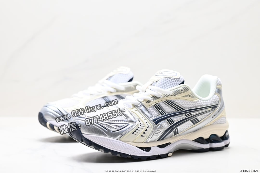 跑鞋, 专业跑鞋, Kayano, Asics Gel, Asics - Asics Gel-Kayano 14 银灰绿 版本 专业跑鞋 货号: 1202A056-109