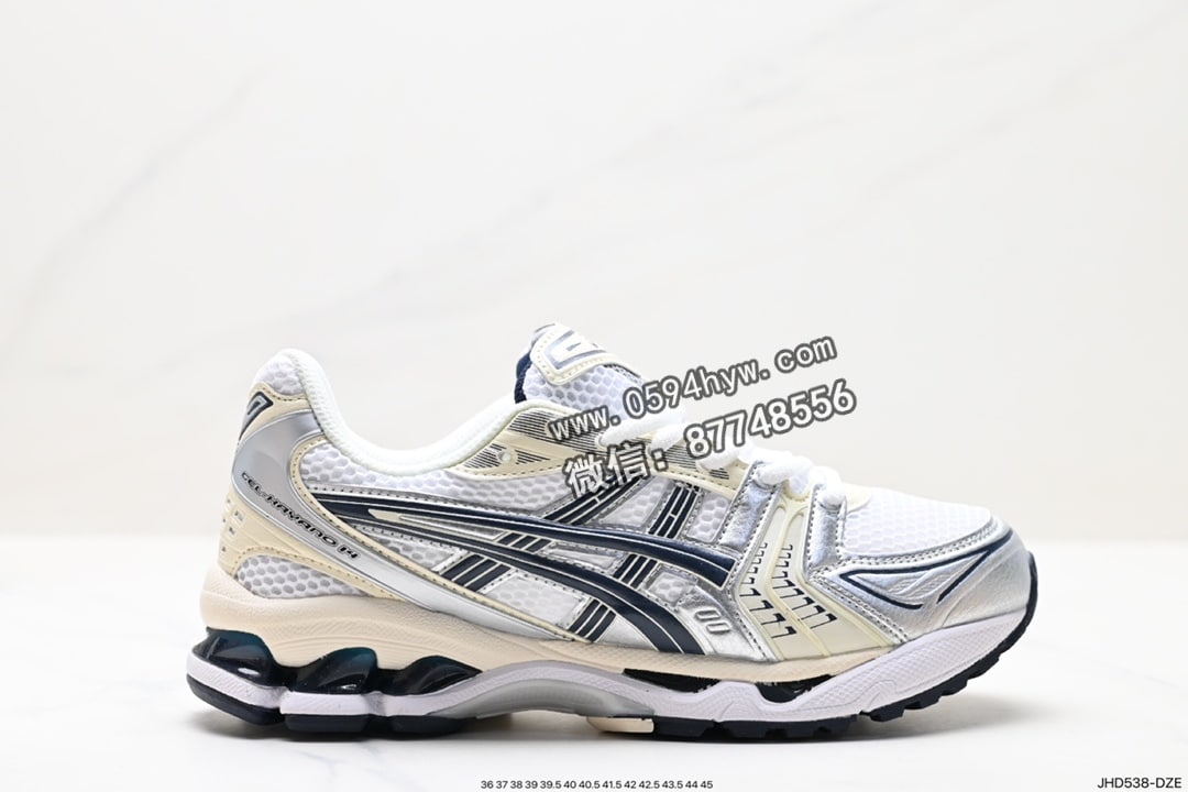 Asics Gel-Kayano 14 银灰绿 版本 专业跑鞋 货号: 1202A056-109