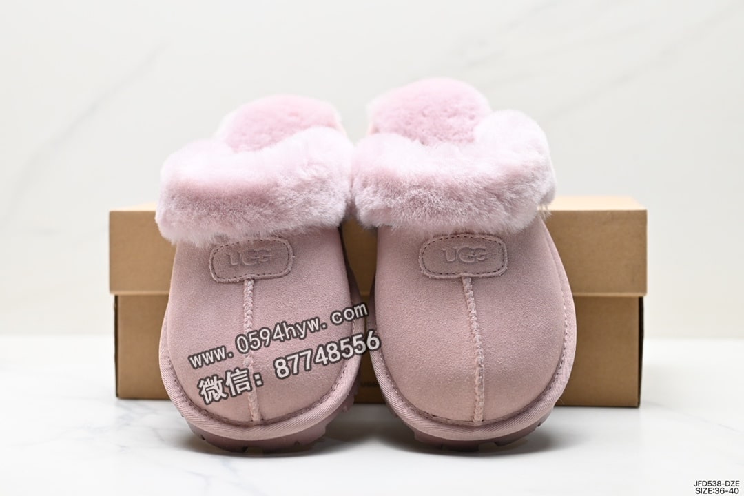 雪地靴, 拖鞋, UGG, 2023 - UGG W NEUEL尼瓦尔 系列 平底休闲保暖毛毛舒适便鞋 女拖鞋 尺码：36-40 货号：JFD538-DZE