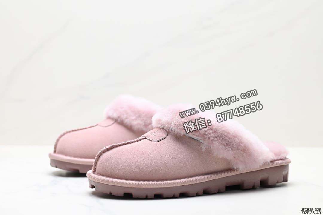 雪地靴, 拖鞋, UGG, 2023 - UGG W NEUEL尼瓦尔 系列 平底休闲保暖毛毛舒适便鞋 女拖鞋 尺码：36-40 货号：JFD538-DZE