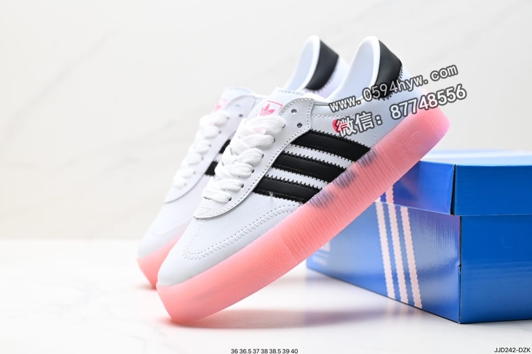 板鞋, 情人节限定, 情人节, 三叶草, SAMBA, Rose, RO, Adidas, 85, 2023 - Adidas 三叶草 Samba Rose W 女子低帮厚底板鞋 杨幂同款 鞋底透明生胶 皮革材质 编码:0199922 货号:EF4965 ID:JJD242-EZK