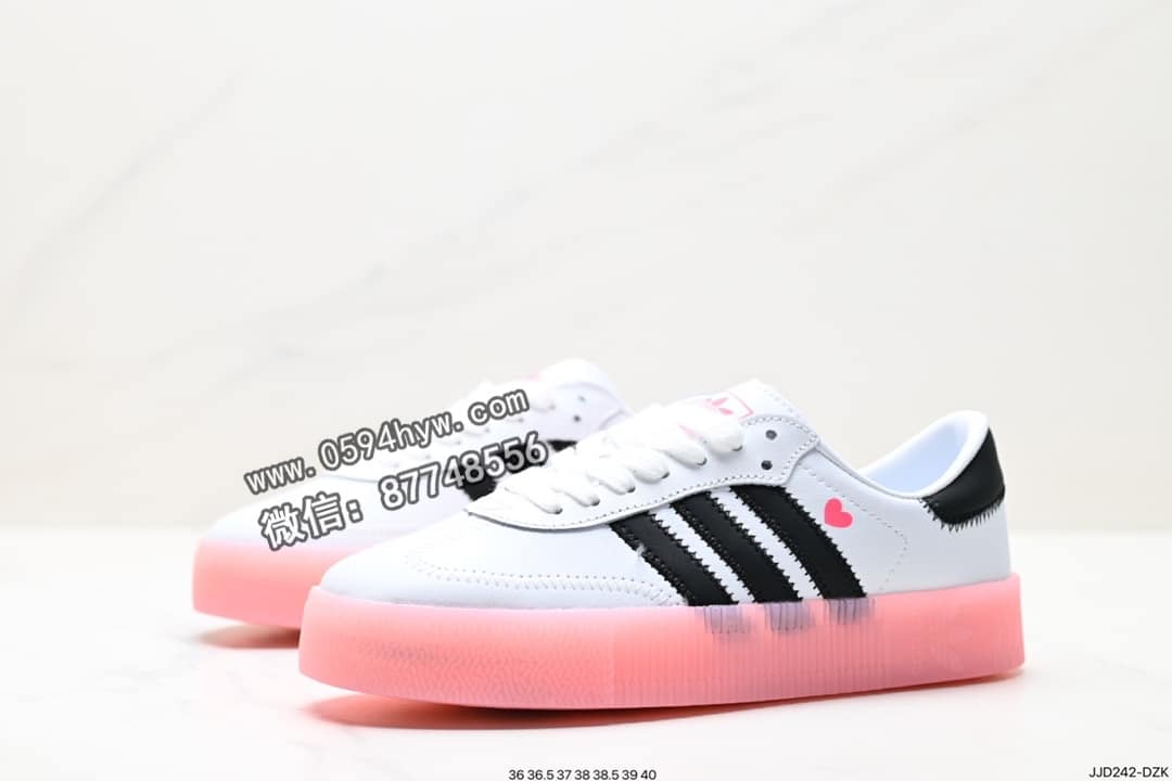 板鞋, 情人节限定, 情人节, 三叶草, SAMBA, Rose, RO, Adidas, 85, 2023 - Adidas 三叶草 Samba Rose W 女子低帮厚底板鞋 杨幂同款 鞋底透明生胶 皮革材质 编码:0199922 货号:EF4965 ID:JJD242-EZK