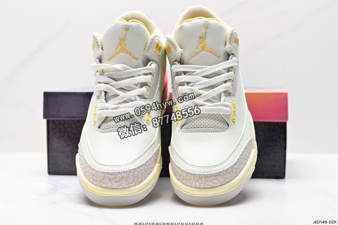 运动鞋, 篮球鞋, 乔丹, RO, Nike Air, NIKE, Jordan, GS, Air Jordan 3 Retro, Air Jordan 3, Air Jordan, 2023 - Nike Air Jordan 3 Retro GS 篮球鞋 灰色 火星红裂纹白水泥 DV7028