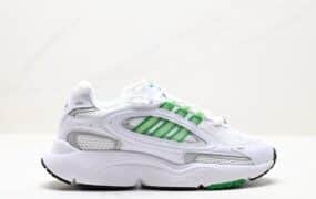Adidas OZMILLEN复古黑银拼色缓震跑鞋 货号:ID8346
