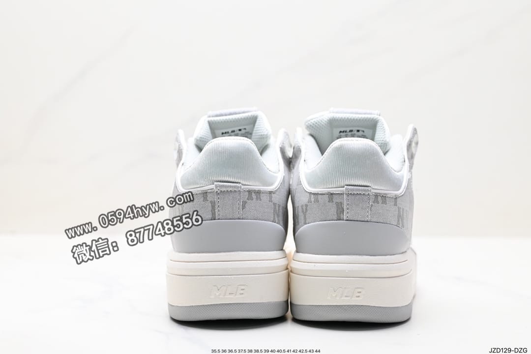 高帮篮球鞋, 高帮, 运动鞋, 篮球鞋, NY, NIKE, MLB, 3ASXLM13N - MLB ChuNikey Liner New York YaNikeees学长鞋系列 高帮篮球鞋 精选 高度增加 厚底 皮革白黑NY印花 货号：3ASXLM13N（C0002）