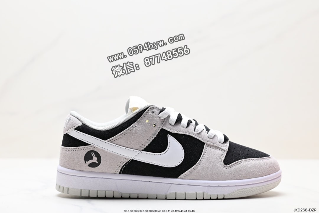 Nike DuNike Low SE “85” 绒面革材质 灰白色 红色 DD8338-001