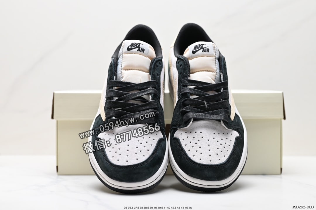 Travis Scott, Nike Air, NIKE, Jordan, Black, Air Jordan 1 Low, Air Jordan 1, Air Jordan - fragment design x Travis Scott x Nike Air Jordan 1 Low OG SP”Black/Green Toe“