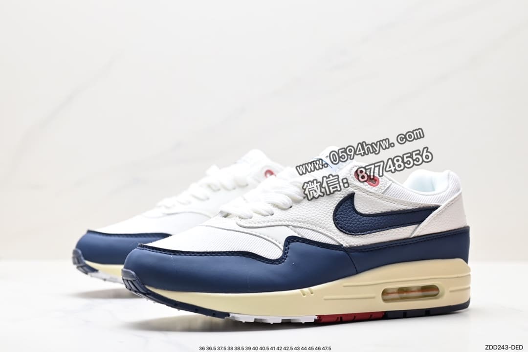 跑鞋, 慢跑鞋, Nike Air Max 1, Nike Air Max, Nike Air, NIKE, Air Max 1, Air Max - Nike Air Max 1 初代复古气垫百搭休闲运动慢跑鞋 鞋帮高度：低帮 货号：FD2370-110 尺码：36 36.5 37.5 38 38.5 39 40 40.5 41 42 42.5 43 44 45 46 47.5 ID:ZDD243-DED