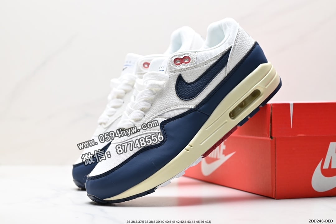 跑鞋, 慢跑鞋, Nike Air Max 1, Nike Air Max, Nike Air, NIKE, Air Max 1, Air Max - Nike Air Max 1 初代复古气垫百搭休闲运动慢跑鞋 鞋帮高度：低帮 货号：FD2370-110 尺码：36 36.5 37.5 38 38.5 39 40 40.5 41 42 42.5 43 44 45 46 47.5 ID:ZDD243-DED